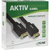 Cabo ativo DisplayPort InLine, preto, contactos dourados, 15 m