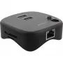 Multiport USB 3.0 InLine, 2x USB-A, RJ45, leitor de cartões SD/MicroSD, preto