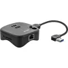 Multiport USB 3.0 InLine, 2x USB-A, RJ45, leitor de cartões SD/MicroSD, preto