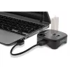 Multiport USB 3.0 InLine, 2x USB-A, RJ45, leitor de cartões SD/MicroSD, preto