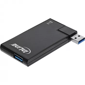 Hub USB 3.0 rotativo InLine, 4 portas, preto