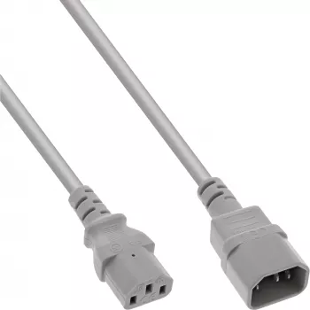 Extensão de cabo de alimentação InLine, C13 / C14, cinzento, 1 m