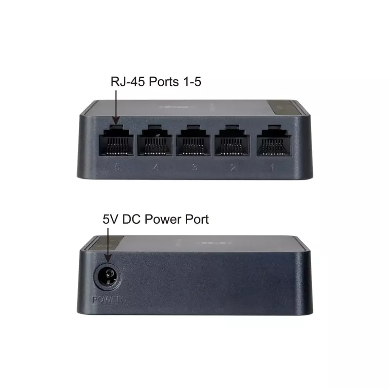 Switch de rede LevelOne FEU-0512 Fast Ethernet 10/100 preto