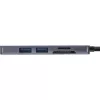 Multihub InLine USB 3.2 Gen.1, 2x USB-A, HDMI 4K/30Hz, leitor de cartões, alumínio, cinzento