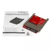 StarTech.com SAT32MSAT257 adaptador / conversor de SSD mSATA para SATA de 2,5 polegadas, SATA de 22 pinos, 6 Gbit/s, preto, vermelho, prateado