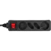 Régua de tomadas InLine, 4 tomadas, 2x CEE7/3 + 2x Euro CEE 7/16, preto, 5 m
