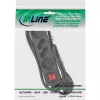 Régua de tomadas InLine, 4 tomadas, 2x CEE7/3 + 2x Euro CEE 7/16, preto, 5 m