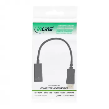 Adaptador DisplayPort para HDMI InLine com áudio, DisplayPort M / HDMI F, 4K/60 Hz