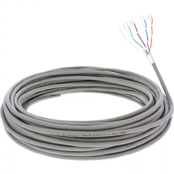 Cabo telefónico InLine 8 fios sólido instalação 4x2x06mm blindado 25m