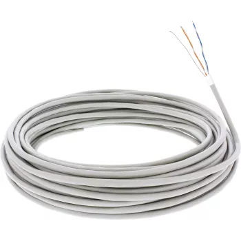 Cabo de instalação telefónica InLine 4 fios maciços 2x2x0,6 mm blindado 100 m