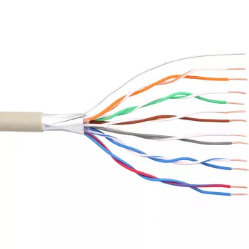 Cabo telefónico InLine 12 fios maciços instalação 6x2x0,6 mm blindado 25 m