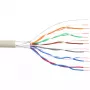 Cabo telefónico InLine 12 fios maciços instalação 6x2x0,6 mm blindado 25 m