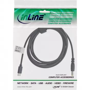Cabo de carregamento InLine USB-C para portátil ASUS/Lenovo (redondo), 2 m