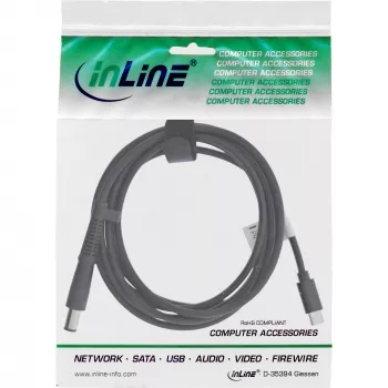 Cabo de carregamento InLine USB-C para portátil HP (redondo/grande), 2 m