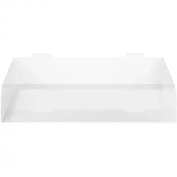 Prateleira modular InLine Slatwall Shelf large branca aço 318 mm 250 mm 68 mm