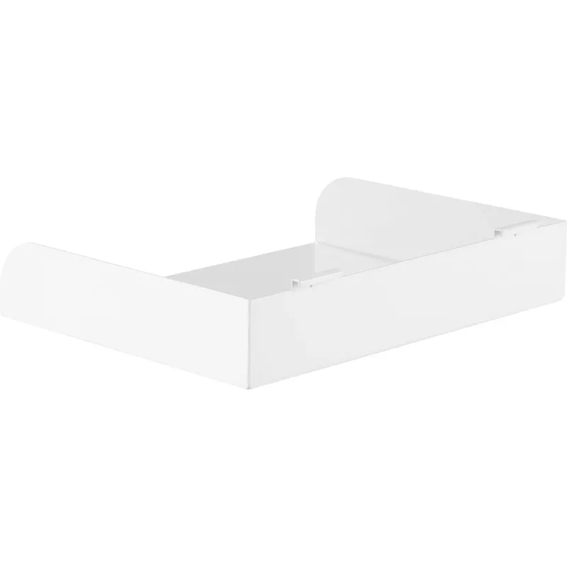 Prateleira modular InLine Slatwall Shelf large branca aço 318 mm 250 mm 68 mm