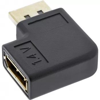 Adaptador DisplayPort InLine conector DisplayPort fêmea angular à esquerda 17199L
