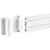 Suporte de montagem Slatwall InLine para painel de suporte de parede, branco, 2 unid., par