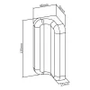 Suporte de montagem Slatwall InLine para painel de suporte de parede, branco, 2 unid., par