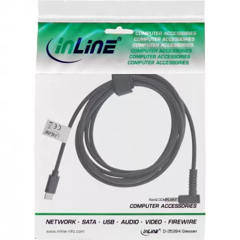 Cabo de carregamento InLine USB-C para portátil HP (redondo/pequeno), 2 m