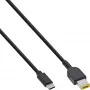 Cabo de carregamento InLine USB-C para portátil Lenovo (retangular), 2 m