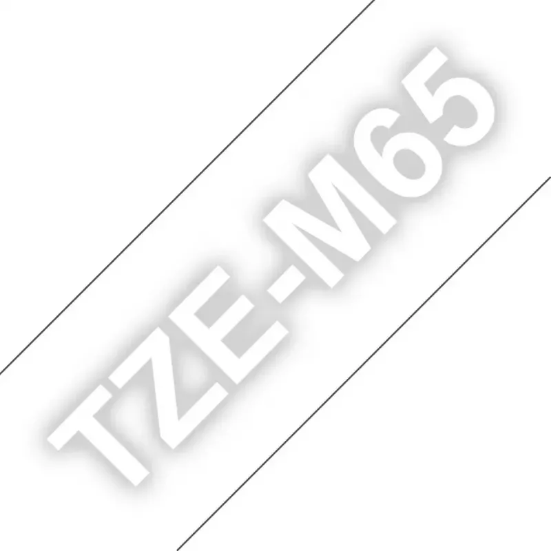 Fita de etiquetagem Brother TZE-M65 transparente