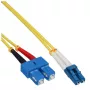 Cabo de fibra ótica duplex LC/SC 9/125µm OS2 3m InLine 88656N