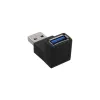 Adaptador USB 3.0 Type-A macho / Type-A fêmea angular 90° InLine 35300R