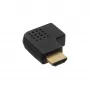 Adaptador HDMI InLine macho fêmea angular lateralmente para a direita dourado 17600T