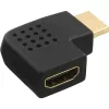Adaptador HDMI InLine macho fêmea angular lateralmente para a esquerda dourado 17600S