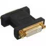 Adaptador DVI-I InLine Digital + Analógico 24+5 fêmea / fêmea preto dourado