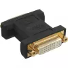 Adaptador DVI-I InLine Digital + Analógico 24+5 fêmea / fêmea preto dourado