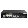 Switch de rede QNAP QSW-M2106R-2S2T Managed L2 10G Ethernet (100/1000/10000) 1U preto
