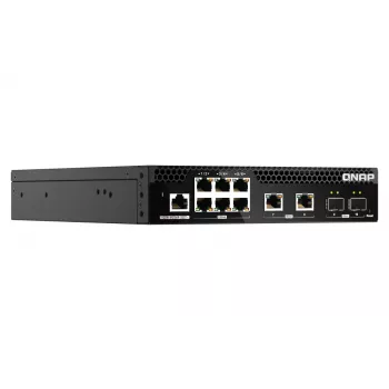 Switch de rede QNAP QSW-M2106R-2S2T Managed L2 10G Ethernet (100/1000/10000) 1U preto