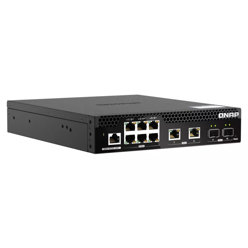 Switch de rede QNAP QSW-M2106R-2S2T Managed L2 10G Ethernet (100/1000/10000) 1U preto