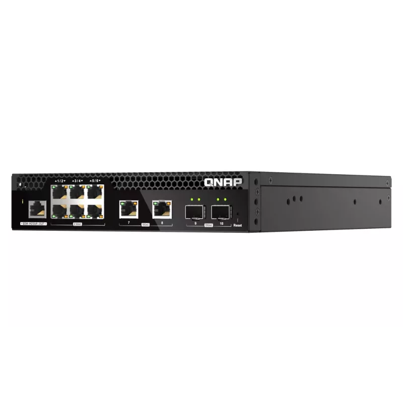 Switch de rede QNAP QSW-M2106R-2S2T Managed L2 10G Ethernet (100/1000/10000) 1U preto