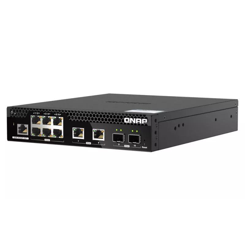 Switch de rede QNAP QSW-M2106R-2S2T Managed L2 10G Ethernet (100/1000/10000) 1U preto