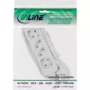 Régua de tomadas InLine, 4 tomadas, 2x CEE7/3 + 2x Euro CEE 7/16, branca, 5m