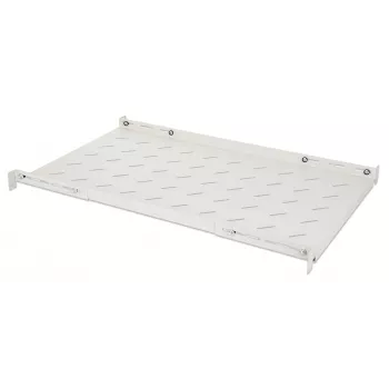 Prateleira fixa Intellinet 19 polegadas (ajustável), 1U, profundidade da prateleira 750 mm, profundidade das calhas ajustável de 750 a 950 mm, máx. 20 kg, cinzento, garantia vitalícia