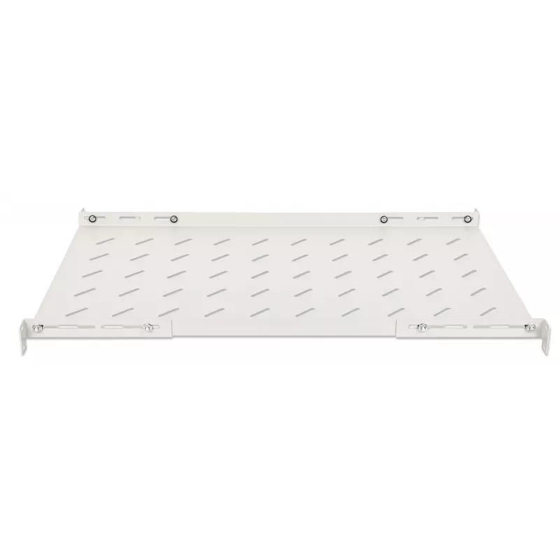 Prateleira fixa Intellinet 19 polegadas (ajustável), 1U, profundidade da prateleira 750 mm, profundidade das calhas ajustável de 750 a 950 mm, máx. 20 kg, cinzento, garantia vitalícia