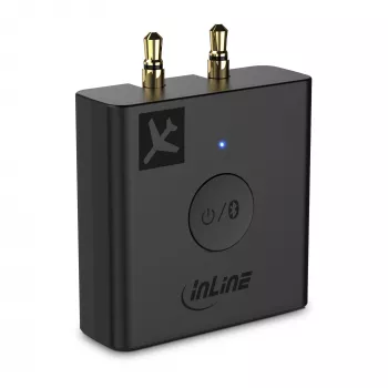 Transmissor de áudio Bluetooth InLine Airplane, BT 5.0, aptX HD/LL