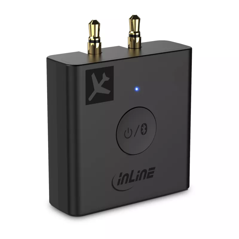 Transmissor de áudio Bluetooth InLine Airplane, BT 5.0, aptX HD/LL