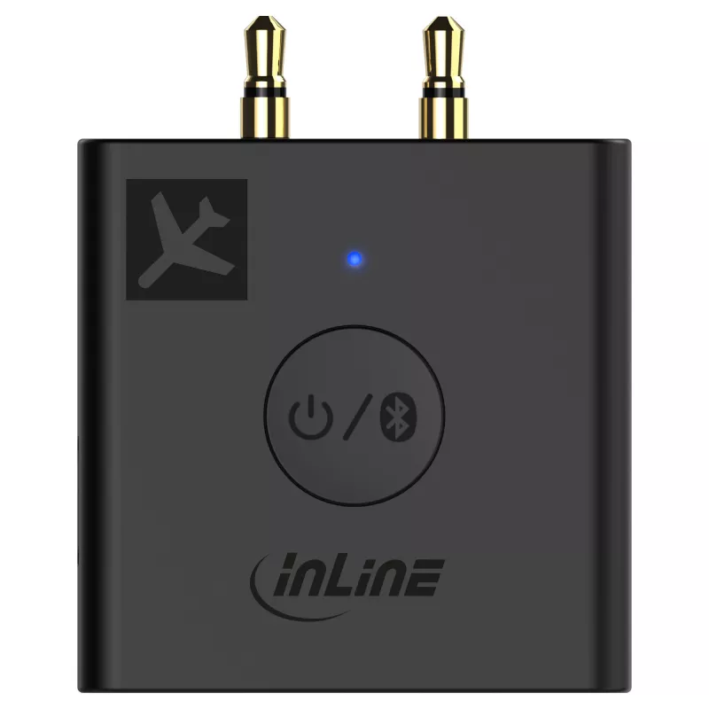 Transmissor de áudio Bluetooth InLine Airplane, BT 5.0, aptX HD/LL