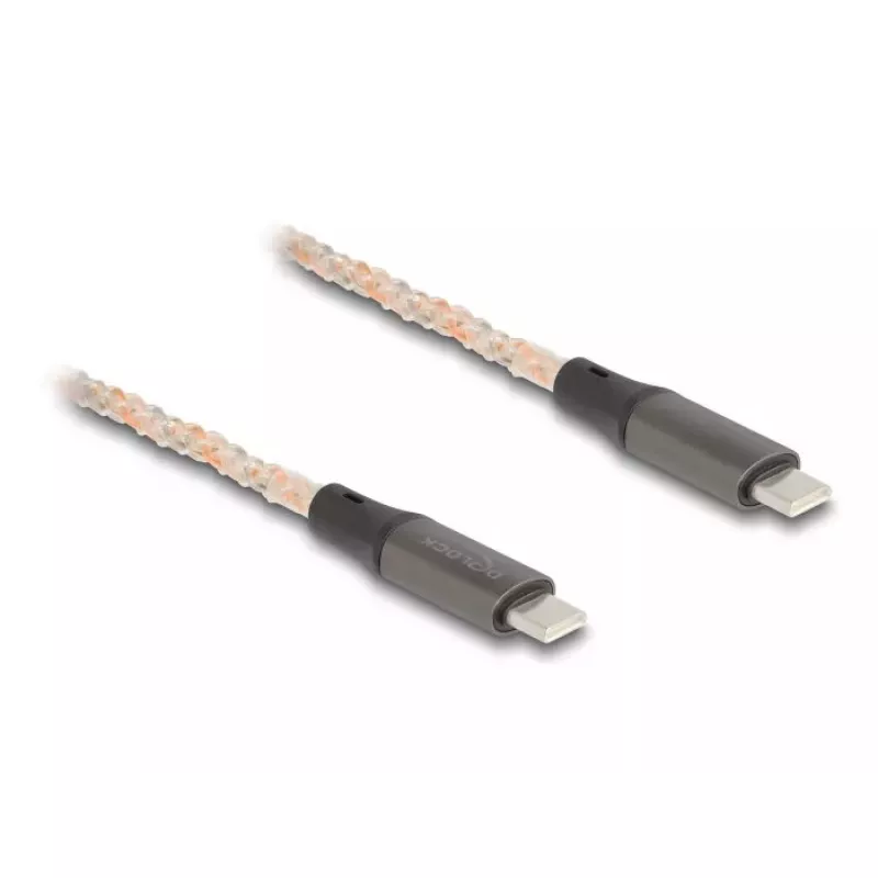 Cabo USB 2.0 DeLOCK Type-C macho para macho PD 3.0 100 W RGB 1,20 m