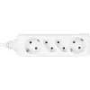 Régua de tomadas InLine, 4 tomadas, 2x CEE7/3 + 2x Euro CEE 7/16, branco, 3m