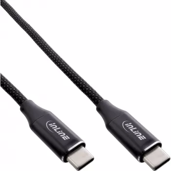 Cabo USB-C magnético InLine, USB-C macho/macho, 100W, preto, 2m