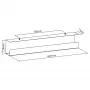 Sistema de gestão de cabos para secretária InLine 23190W — aço, branco, 114×600×76 mm