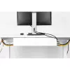 Sistema de gestão de cabos para secretária InLine 23190B, aço, preto, 114×600×76 mm