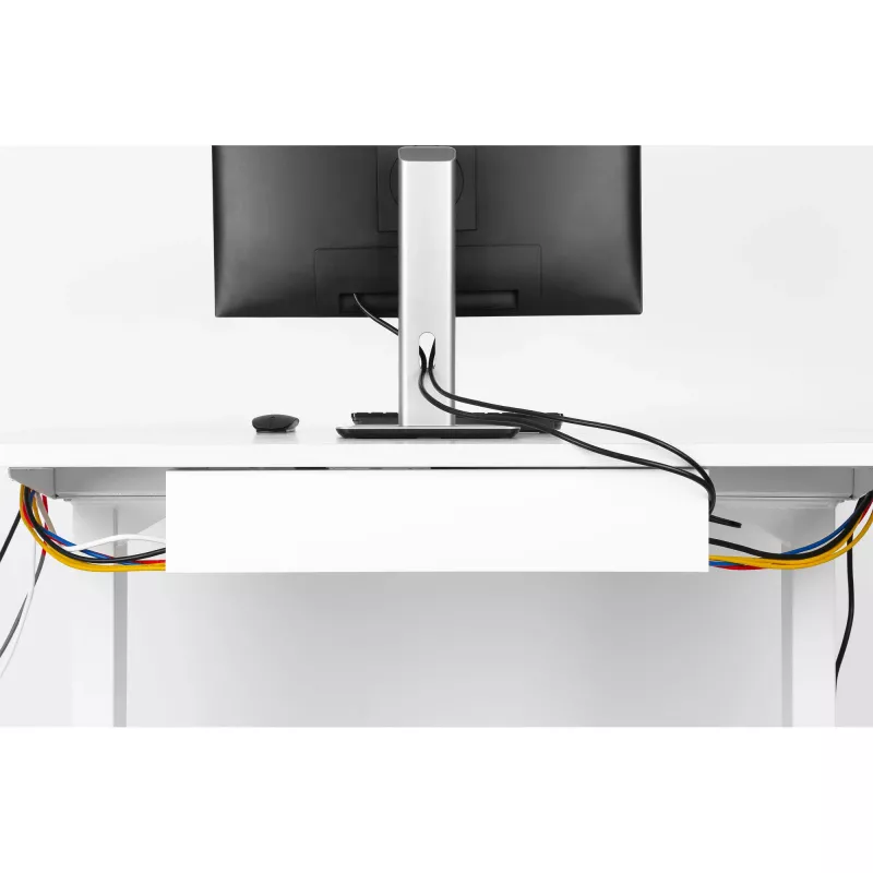 Sistema de gestão de cabos para secretária InLine 23190B, aço, preto, 114×600×76 mm