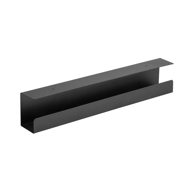 Sistema de gestão de cabos para secretária InLine 23190B, aço, preto, 114×600×76 mm